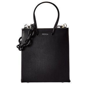 Medea Leather Tote, Black